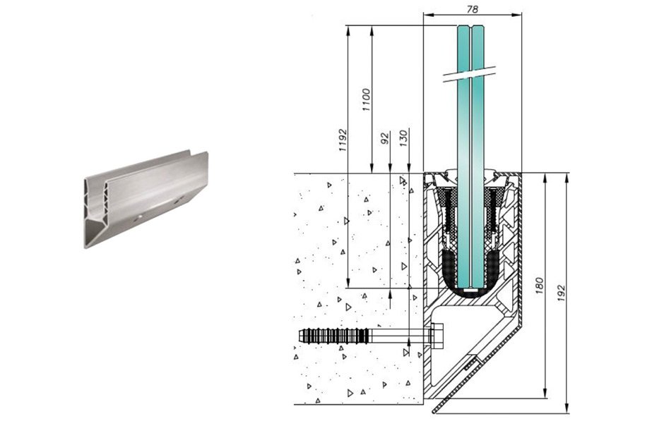 Sabco бічний монтаж, зміщене кріплення